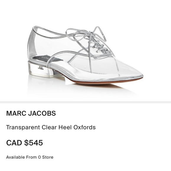 NWOB Marc Jacobs Runway Transparent Oxfords sz 7.5 - Picture 5 of 8